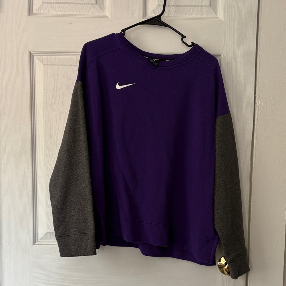 Nike Purple and Gray Crewneck
